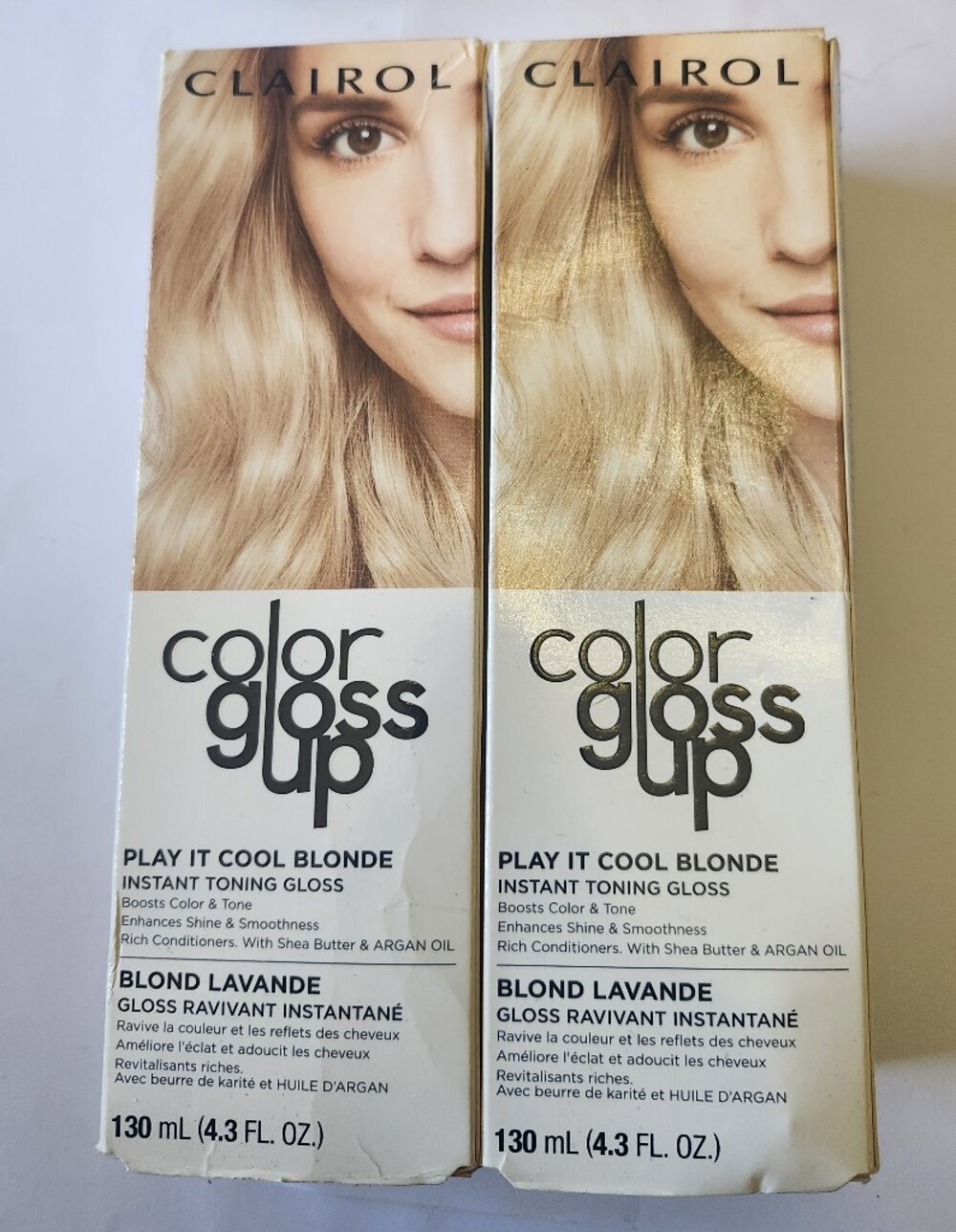Clairol Color Gloss Play It Cool Blonde Instant Toning Gloss - New Set Of 2